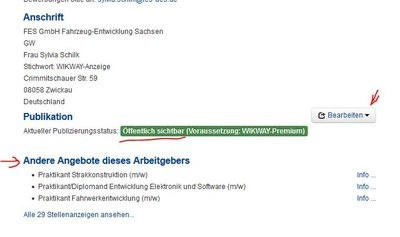 online Stellen