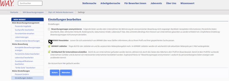 Screenshot Newsletter abbestellen